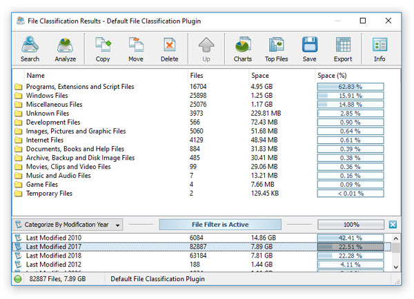 DiskBoss File Classification File Filter Active