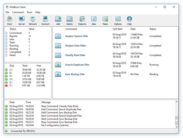 DiskBoss Server screen shot