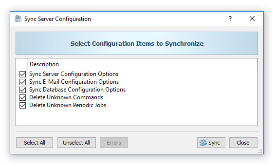 DiskBoss Server Sync Configuration
